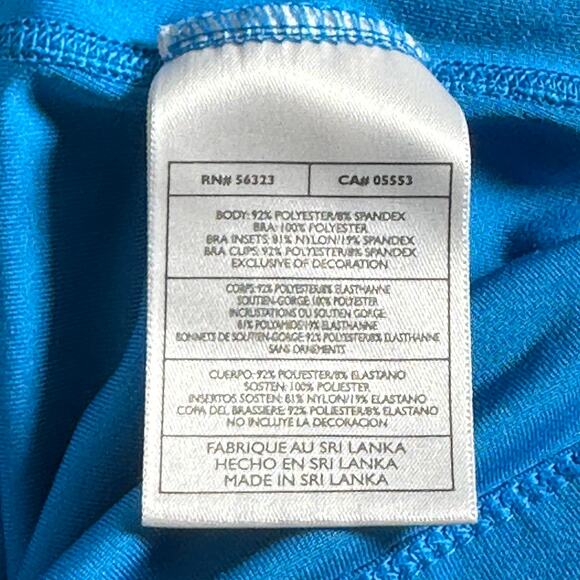 Nike Dri-FIT Advantage Athletic Tank Top Small Blue White Lime Criss Cross Back - Picture 8 of 11